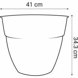 Vaso EDA Ø 41 cm Grigio scuro Plastica Rotondo Moderno