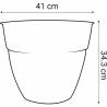 Plant pot EDA Ø 41 cm Dark grey Plastic Circular Modern