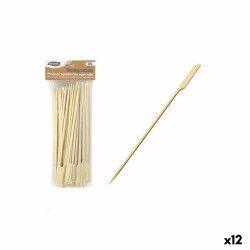 Set di Spiedini per Barbecue Algon Bambù 100 Pezzi 24 cm (12 Unità)