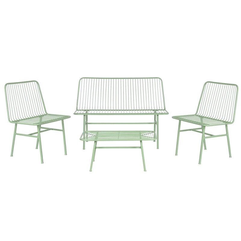 Set Tavolo con 3 Sedie Home ESPRIT Menta Metallo 115 x 53 x 83 cm