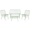 Set Tavolo con 3 Sedie Home ESPRIT Menta Metallo 115 x 53 x 83 cm