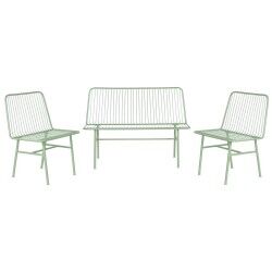 Set Tavolo con 3 Sedie Home ESPRIT Menta Metallo 115 x 53 x 83 cm