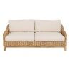 Garden sofa Natural Mango wood Foam Natural Fibre 180 x 86 x 80 cm