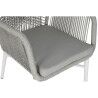 Garden sofa Home ESPRIT White Grey Aluminium synthetic rattan 57 x 63 x 84 cm