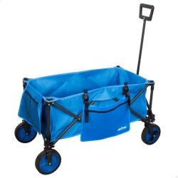 Carrello Multiuso Aktive Azzurro Nero Poliestere PVC Acciaio 88 x 108 x 47 cm Pieghevole Spiaggia