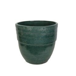 Planter Romimex Green Ceramic 28 x 28 x 28 cm