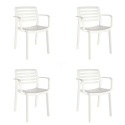 Garden chair Garbar Wind White polypropylene 58 x 78 x 54 cm (4 Units)