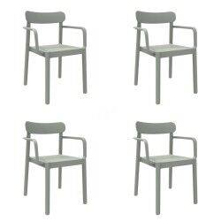 Garden chair Garbar Elba Grey polypropylene 56 x 80 x 53 cm (4 Units)