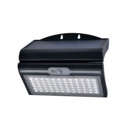 Applique da Parete EDM Sensore di Movimento Solare 6 W Nero (6500 K)