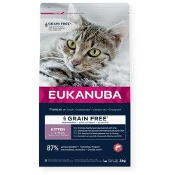 Cat food Eukanuba Grain Free Kitten Salmon Fish 2 Kg