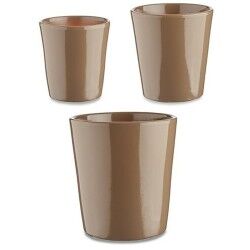 Set of pots Cónica Ø 14 cm Ø 22 cm Ø 17 cm Metal Plastic 30 x 40 cm 3 Pieces (3 Pieces)