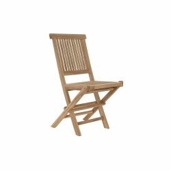 Sedia da giardino DKD Home Decor Marrone 57 x 47 x 90 cm Teca (57 x 47 x 90 cm)