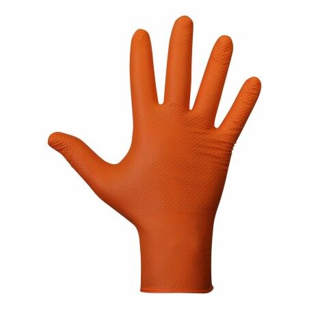 Guanti in nitrile JUBA Agility Grip Arancio Nitrile Senza talco 50 Unità