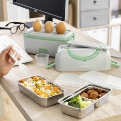 3-in-1 Electric Steamer Lunch Box with Recipes Beneam InnovaGoods ABS Plastic Rectangular (Refurbished B)