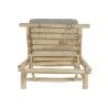 Sun-lounger DKD Home Decor Natural Teak Polyester Light grey (209 x 86 x 35 cm)