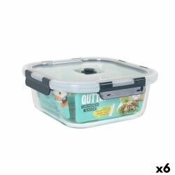 Porta pranzo Ermetico Quttin Quadrato 1,1 L 18,8 x 18,8 x 7,5 cm (6 Unità)