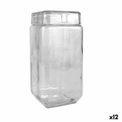 Vaso La Mediterránea Vetro 2,2 L 11 x 11 x 22,5 cm Quadrato (12 Unità)