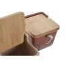 Portazucchero Home ESPRIT Beige Rosa Terracotta Lilla Bambù Dolomite 7,5 x 7,5 x 7,5 cm (2 Unità)