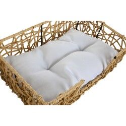 Pet bed Home ESPRIT White Light brown Metal synthetic rattan 50 x 35 x 14 cm (2 Pieces)