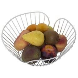 Fruit Bowl Alexandra House Living White Metal 28 x 26 x 10 cm