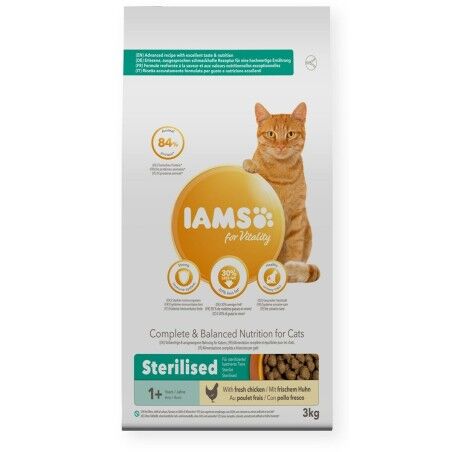 Cat food Eukanuba Vitality Adult Sterilised Chicken 3 Kg