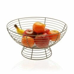 Fruit Bowl Versa Metal Steel (33 x 17 cm)