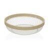 Portafrutta Versa Bianco Metallo Legno (25 x 7 x 25 cm)