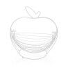 Fruit Bowl Versa White Apple Steel (24,5 x 29,5 x 30 cm)