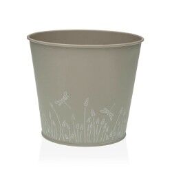 Plant pot Versa Zink Grey Metal (16 cm)