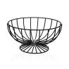 Fruit Bowl Versa Black Metal Ceramic Steel 26 x 11 x 26 cm