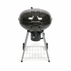 Barbecue a Carbone con Coperchio e Ruote Livoo DOC270 Nero Metallo Rotondo