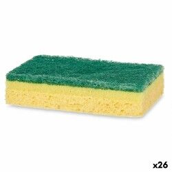 Set di spugne Giallo Verde Cellulosa Fibra abrasiva 10,5 X 6,7 X 2,5 cm