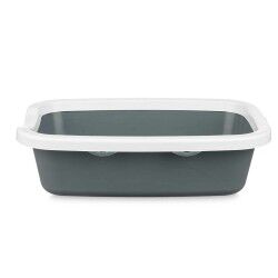 Cat Litter Box White Anthracite Plastic 25 x 11 x 2 cm (11 Units)