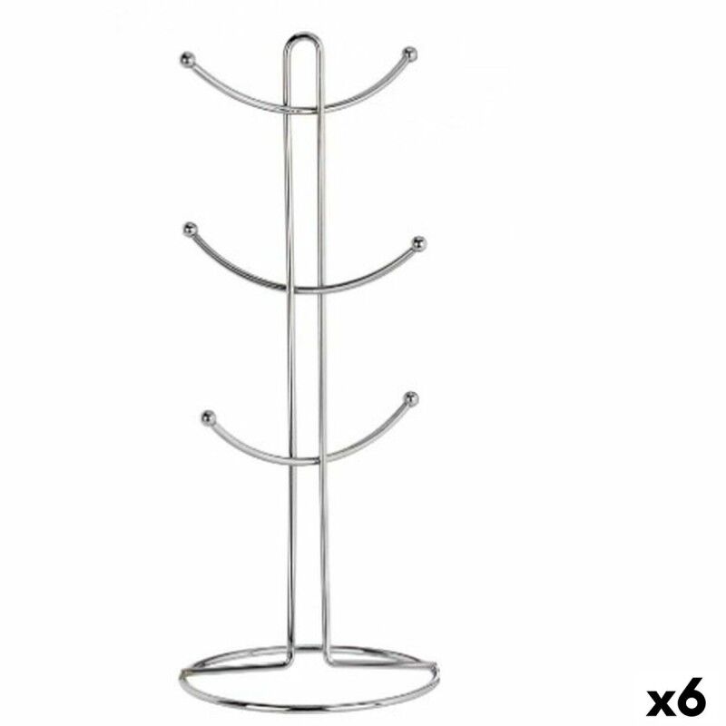 Cup hanger Silver Metal 16 x 39 x 16 cm (6 Units)