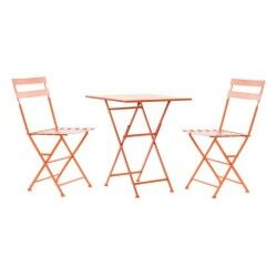 Table set with 2 chairs DKD Home Decor MB-177412 Coral 60 x 60 x 75 cm (3 pcs)