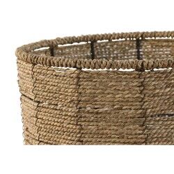 Set of Planters Home ESPRIT Brown Fibre Tropical 31 x 31 x 24 cm