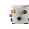 Vaso Home ESPRIT Bianco Multicolore 17 x 17 x 14 cm