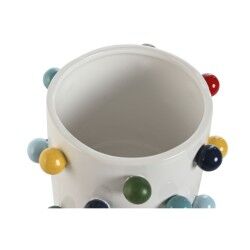 Vaso Home ESPRIT Bianco Multicolore 17 x 17 x 14 cm