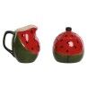 Milk jug and sugar bowl Home ESPRIT Red Green Stoneware 11,5 x 9 x 11 cm 2 Pieces