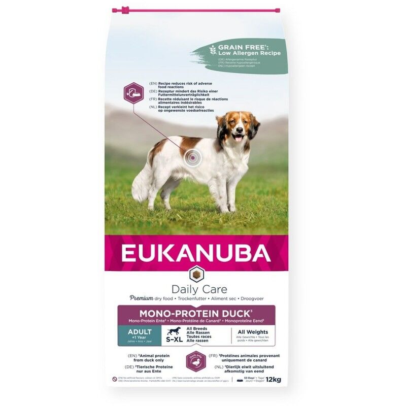 mangime Eukanuba Daily Care Mono-Protein Adult All Breed Duck Anatra 12 kg