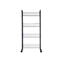 Carrello per Verdure Nero Metallo Plastica 40,5 x 27 x 82,5 cm (4 Unità)