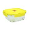 Porta pranzo Ermetico Luminarc Pure Box Holy Giallo Vetro Quadrato 1,22 L (6 Unità)