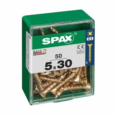 Scatola a viti SPAX Vite per legno Testa piatta (5 x 30 mm) (5,0 x 30 mm)