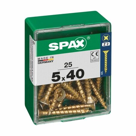 Scatola a viti SPAX Vite per legno Testa piatta (5 x 40 mm) (5,0 x 40 mm)