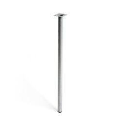 Legs Rei 401g Matt Chromed Cylindrical Silver Steel Modern (Ø 3 x 80 cm)