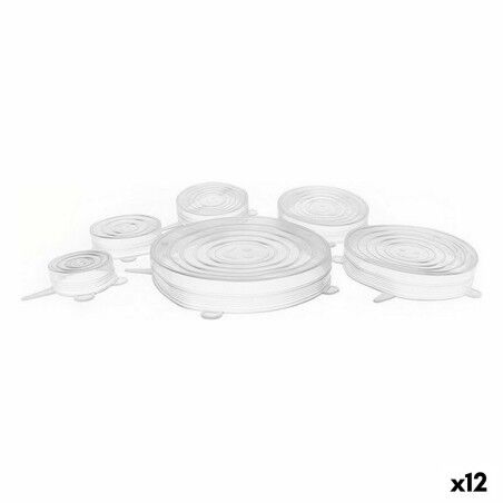 Set Privilege Cover Silicone Transparent (12 Units) (6 pcs)