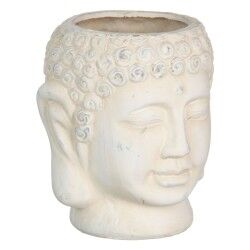 Vaso Crema Terracotta Buddha Orientale 14 x 14 x 15,5 cm