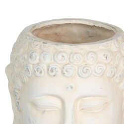 Vaso Crema Terracotta Buddha Orientale 14 x 14 x 15,5 cm