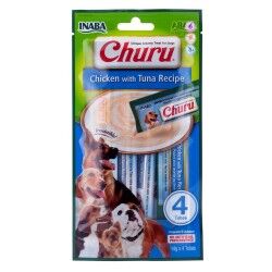 Dog Snack Inaba Churu Pollo con atun Chicken Tuna Fish 4 x 14 g