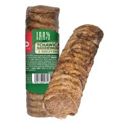 Giocattolo da mordere per cani Maced Trachea stuffed with venison Carne di manzo e vitello 120 g